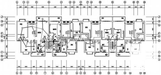 上6层商住楼电气CAD施工图纸（节点大样） - 2