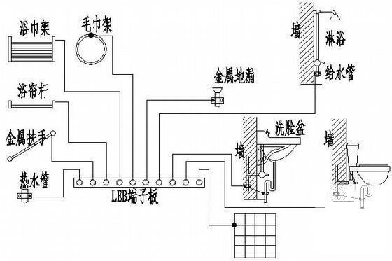 上6层商住楼电气CAD施工图纸（节点大样） - 4