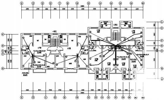 6层公租房电气CAD施工图纸（三级负荷） - 2