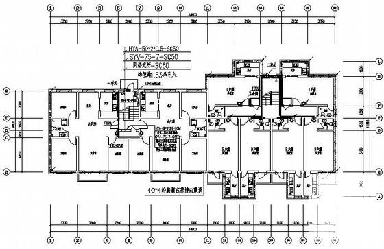 6层公租房电气CAD施工图纸（三级负荷） - 3