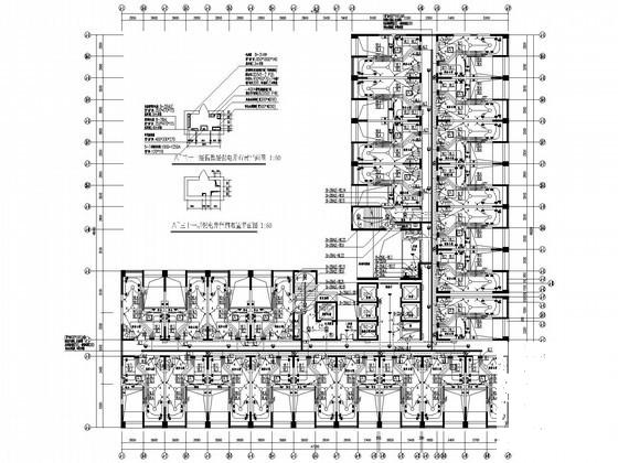 31层商业公寓住宅楼电气CAD施工图纸（地下室人防） - 1