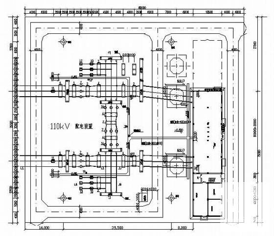 110KV变电站户外设备安装电气设计CAD施工图纸 - 1
