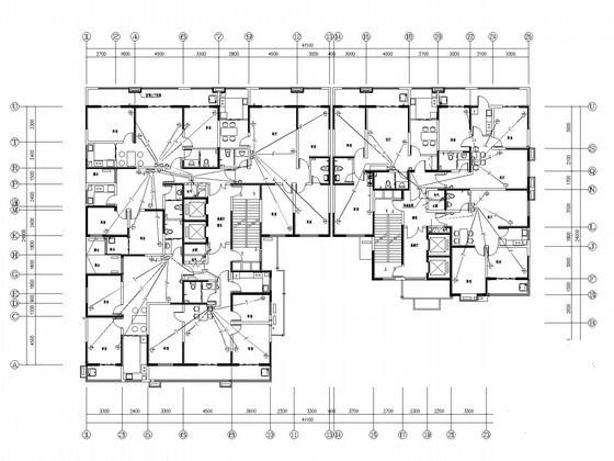 23层小区住宅楼电气CAD施工图纸（二级负荷） - 2