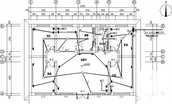 单层砖混住宅楼CAD施工图纸（条形基础，）(建筑设计说明) - 3