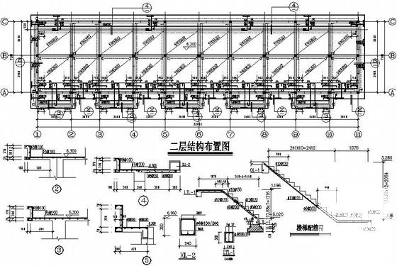 2层砖混自建房结构CAD施工图纸（条形基础，） - 1