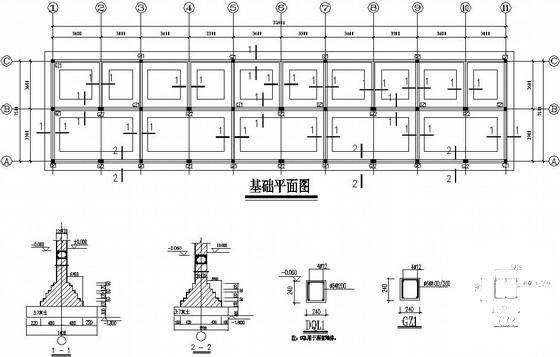 2层砖混自建房结构CAD施工图纸（条形基础，） - 3