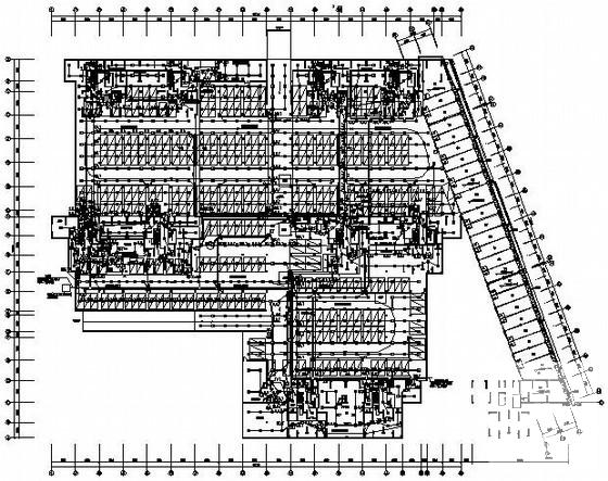 大型地下室电气CAD施工图纸（车库、设备房、商铺） - 1