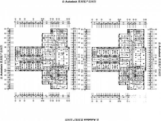 6层精神病院电气CAD施工图纸(详细审图答复) - 1