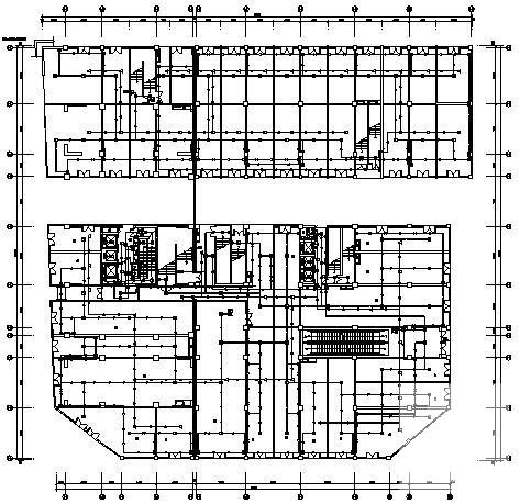 一类高层商住楼电气CAD施工图纸（地下室）(火灾自动报警) - 3