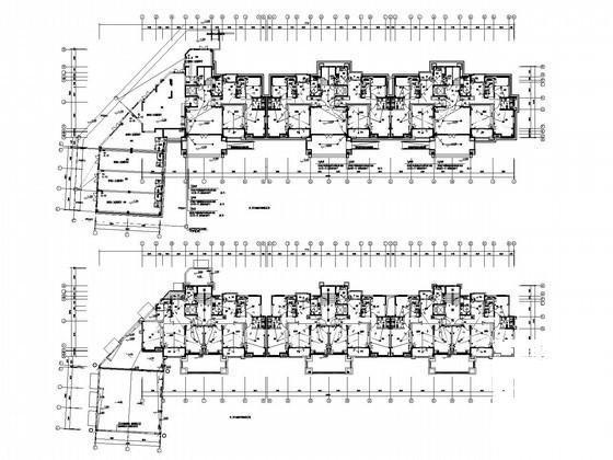 7层大型住宅楼电气CAD施工图纸（5栋小区及地下室） - 1