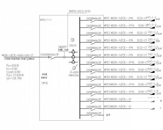 一类高层办公建筑大厦电气CAD施工图纸（地下3层） - 5