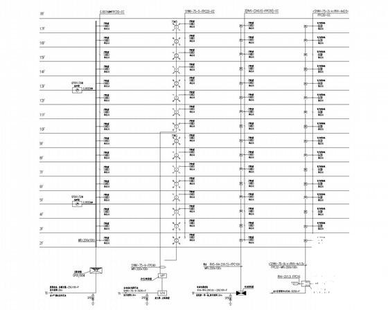 小区17层单元楼电气CAD施工图纸（二级负荷）(火灾自动报警) - 3