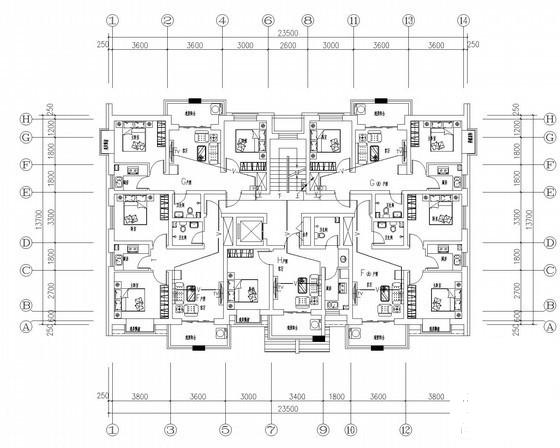 5层砌体结构普通住宅楼电气CAD施工图纸（三级负荷） - 1