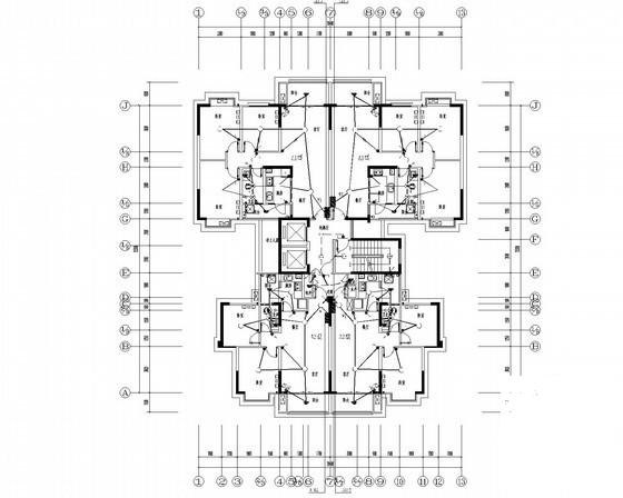 15层二类普通高层住宅楼电气CAD施工图纸(火灾自动报警系统) - 1