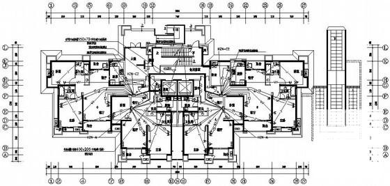 小区32层住宅楼弱电部分电气CAD施工图纸（车库）(火灾自动报警) - 1