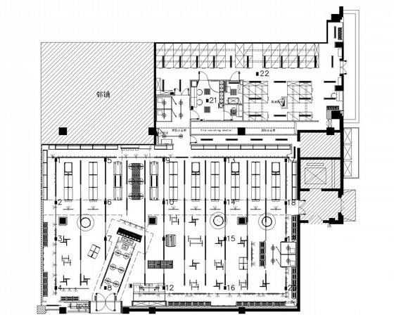 1层钢筋混凝土结构品牌服装店改造电气CAD施工图纸 - 1