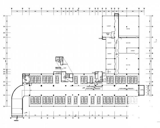 8层钢筋混凝土结构综合实验用房电气CAD施工图纸（车库） - 2
