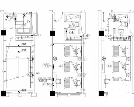大型高层钢筋混凝土结构办公楼电气CAD施工图纸（三级负荷） - 2