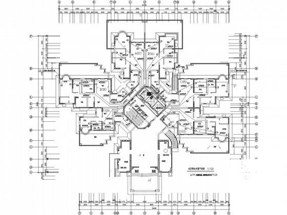 31层住宅楼电气设计CAD施工图纸（甲级设计院） - 2