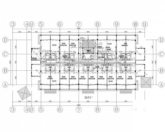 上6层钢筋混凝土结构商业楼电气CAD施工图纸（三级负荷，第三类防雷）(火灾自动报警) - 1