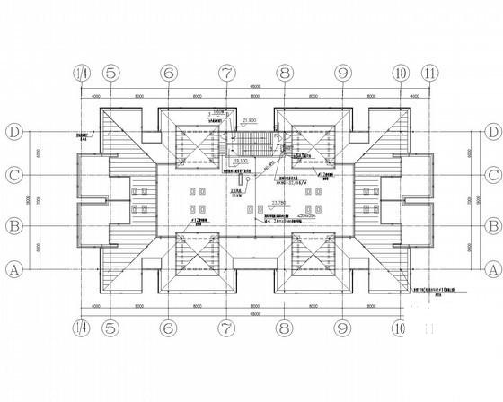 上6层钢筋混凝土结构商业楼电气CAD施工图纸（三级负荷，第三类防雷）(火灾自动报警) - 3