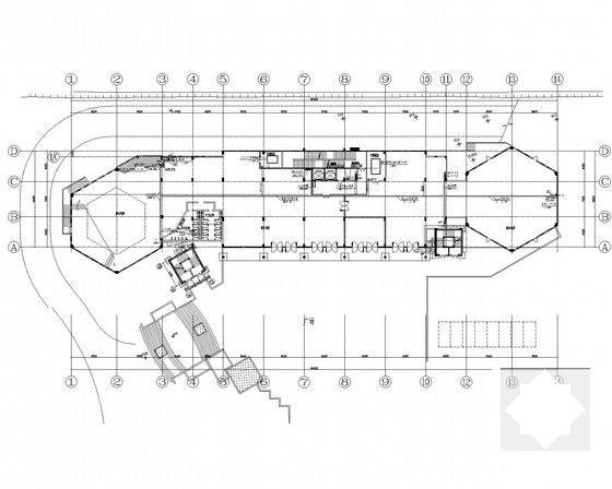 上6层钢筋混凝土结构商业楼电气CAD施工图纸（三级负荷，第三类防雷）(火灾自动报警) - 4