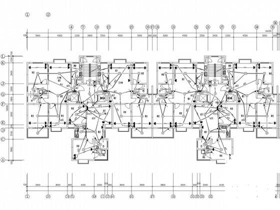 12层小区住宅楼电气设计CAD施工图纸(给排水平面图) - 1