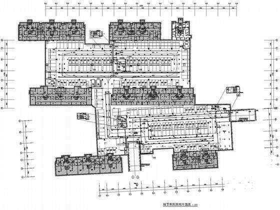 商业广场商住楼及地下车库电气CAD施工图纸(火灾自动报警) - 1
