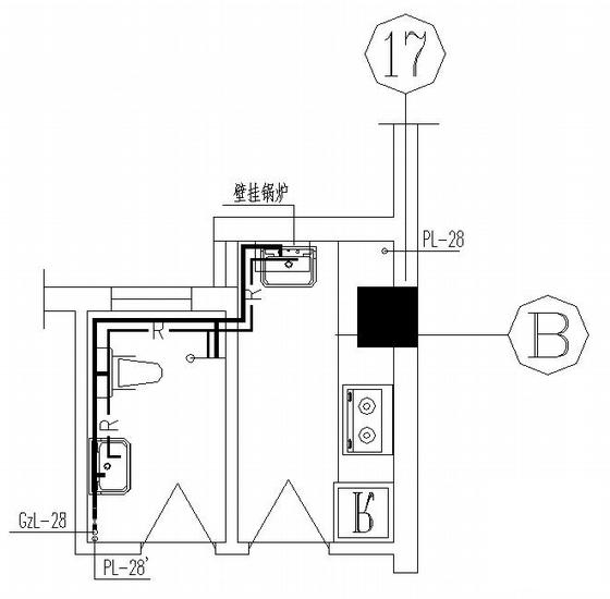 23层商住楼给排水CAD施工图纸 - 4
