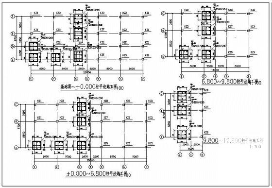 4层框架结构住宅楼结构设计CAD施工图纸（6度抗震） - 3
