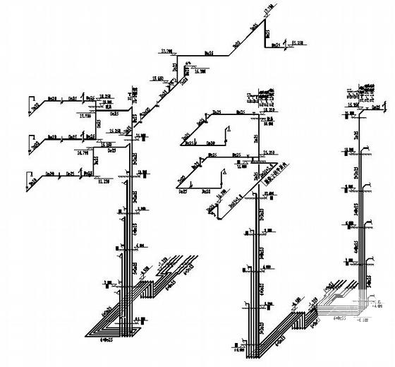 小区6层（带跃层）住宅楼给排水CAD施工图纸 - 2