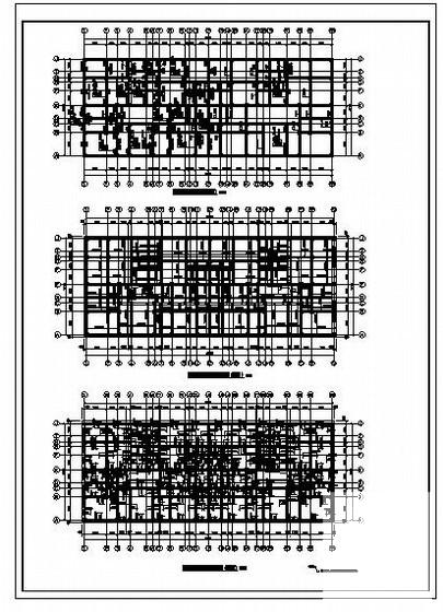 筏板基础框架住宅楼结构设计CAD施工图纸 - 1