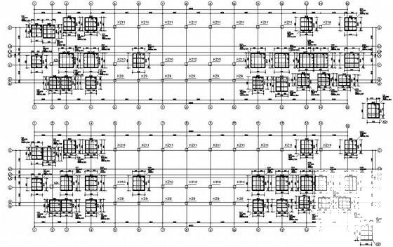 4层框架结构高中教学楼结构设计CAD施工图纸（8度抗震） - 1