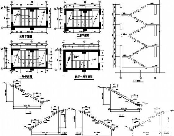 16层框剪结构住宅楼结构设计CAD施工图纸(平面布置图) - 4