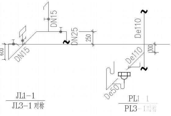 小区11层住宅楼给排水CAD施工图纸 - 2