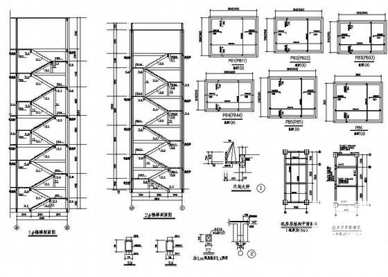 桩基础6层框架纺织车间结构设计CAD施工图纸 - 4