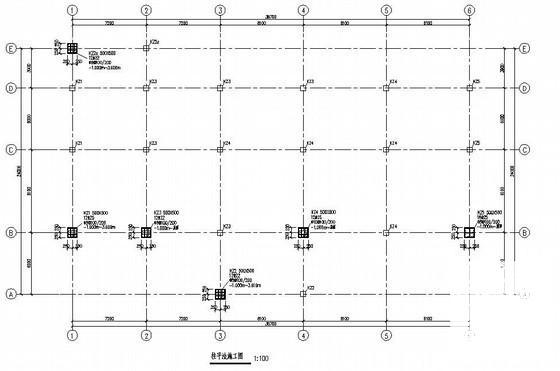 3层框架生产值班楼结构设计CAD施工图纸（7度抗震） - 2