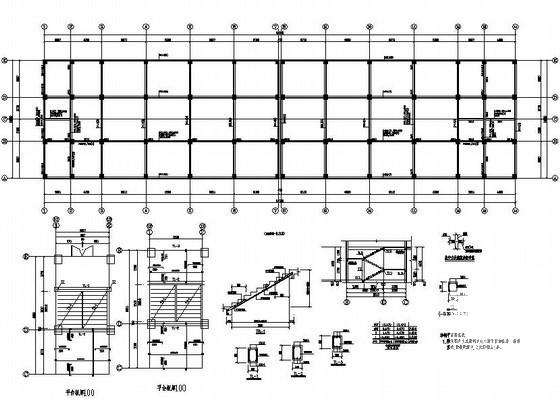 两层独立基础框架厂房结构设计CAD施工图纸 - 2