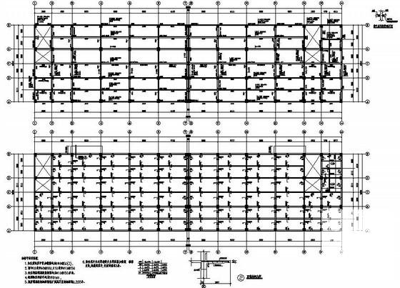 两层独立基础框架厂房结构设计CAD施工图纸 - 3