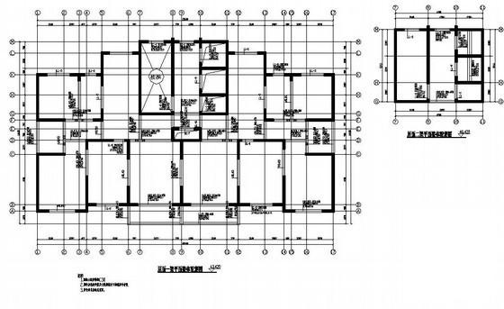 14层框剪结构住宅楼结构设计CAD施工图纸（筏形基础） - 3