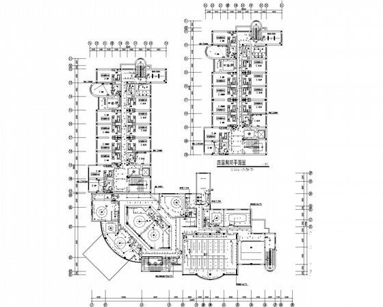 地上4层商业楼电气CAD施工图纸（一级，二级，三级负荷）(火灾自动报警) - 1
