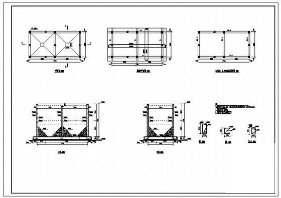 聚脂生产废水治理工程结构设计CAD施工图纸(基础平面图) - 2