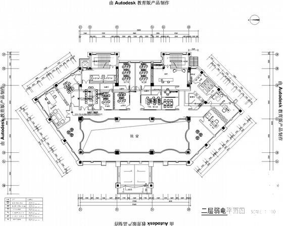 3层钢筋混凝土结构小区售楼中心电气CAD施工图纸 - 3