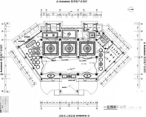 3层钢筋混凝土结构小区售楼中心电气CAD施工图纸 - 4