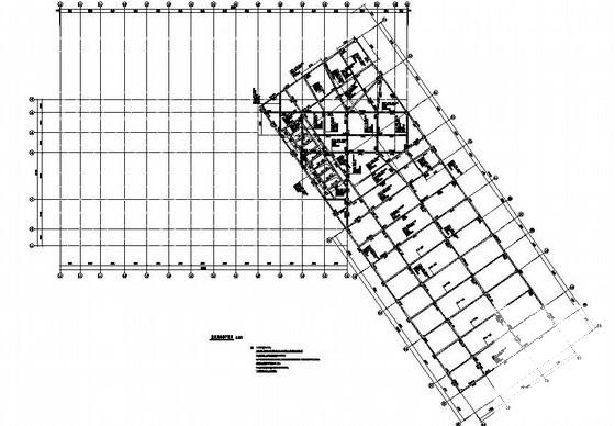 两层框架汽车客运站结构设计CAD施工图纸（筏形基础）(平面布置图) - 2