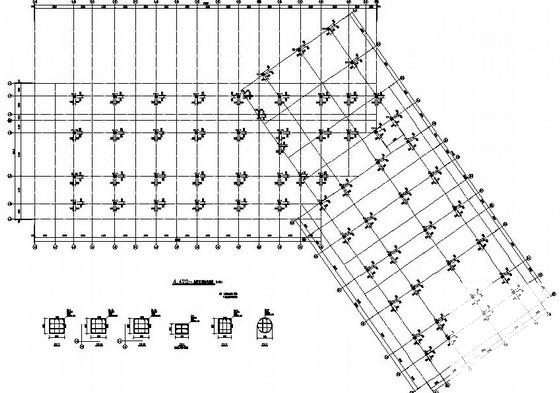 两层框架汽车客运站结构设计CAD施工图纸（筏形基础）(平面布置图) - 4