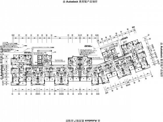 16层住宅楼小区电气CAD施工图纸（甲级设计院） - 2