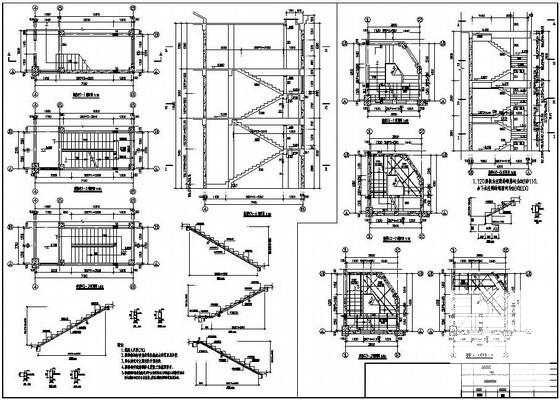 框架结构独立基础基督教堂结构设计CAD施工图纸(平面布置图) - 4