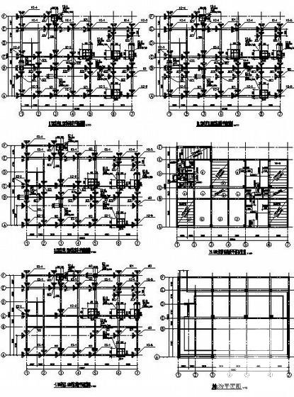 6层桩基础框架结构综合楼结构设计CAD施工图纸（6度抗震） - 1