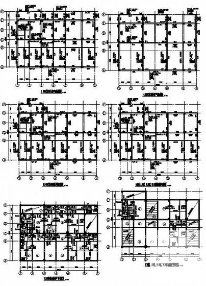 6层桩基础框架结构综合楼结构设计CAD施工图纸（6度抗震） - 3